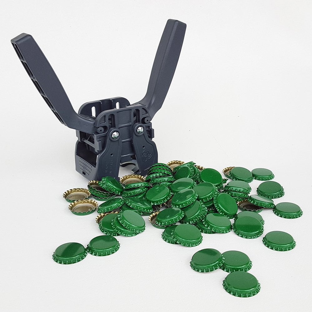 Gloria Double Lever Capper with Green Crown Oxygen Barrier Beer Bottle