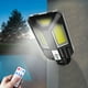 thumbnail image 1 of Foco Solar De Seguridad Con Sensor De Movimiento Para Exteriores, Alimentado Por Energía Solar, Resistente Al Agua IP65, 3 Modos De Iluminación, Control Remoto, Ideal Para Jardín, Valla, 1 of 9