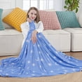 thumbnail image 4 of Teler Cooling Blanket for Hot Sleepers, Summer Cold Blankets for Sleeping Night Sweats to Keep Cool, Twin Size, Blue, 4 of 6
