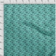 thumbnail image 4 of oneOone Velvet Turquoise Blue Fabric Conversational Moustache Sewing Material Print Fabric By The Yard 58 Inch Wide, 4 of 4