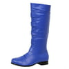 Mens Blue Knee High Boots Superhero Costume Shoes 1 Inch Heels MENS SIZING