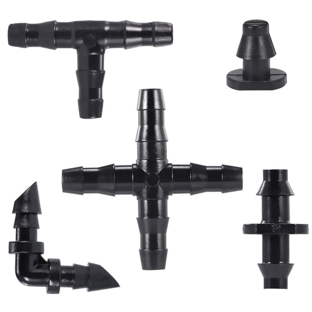 Matsuzay Kit de accesorios de riego de 250 piezas, conectores de púas de riego por goteo para tubería de conectores de manguera de agua de 4/7 pulgadas Jardín y Patio 250 piezas Matsuzay HA026714-01
