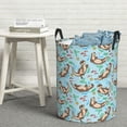 thumbnail image 6 of Fuzoiu Cute Otters Print Circular Hamper,Laundry Basket with Handle,Collapsible Laundry,Dirty Clothes Storage Basket,for Bedroom Bathroom Dorm Living Room-Small, 6 of 6
