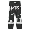 thumbnail image 4 of Halloween Ghosts Bats Trees Winter Female Pants Flannel High Waist Women Pants Lady Warm Straight Leg Plush Trousers, 4 of 7