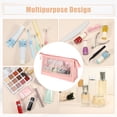thumbnail image 4 of Unique Bargains Clear Letter Makeup Bags Transparent Toiletry Bag Waterproof Cosmetic Bags for Travel Pink Large, 4 of 7