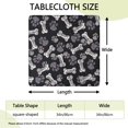 thumbnail image 2 of Paw Prints and Bones Square Fitted Tablecloth with Elastic Edge,Square Table Cover,Washable Elastic Table Cover for Home Kitchen Party Decor 34"x34", 2 of 6