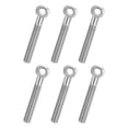 thumbnail image 1 of Uxcell 6 Pcs M10x75mm Shoulder Swing Lifting Eye Bolt, 304 Stainless Steel Metric Half Tooth Thread Fisheye Eye Slip Hole Screw Rigging Bolt Metal Fasteners Screws, Silver Tone, 1 of 7