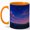 Orange, variant on Starry Village Night 11oz Ceramic Mug, Moonlit Countryside Art