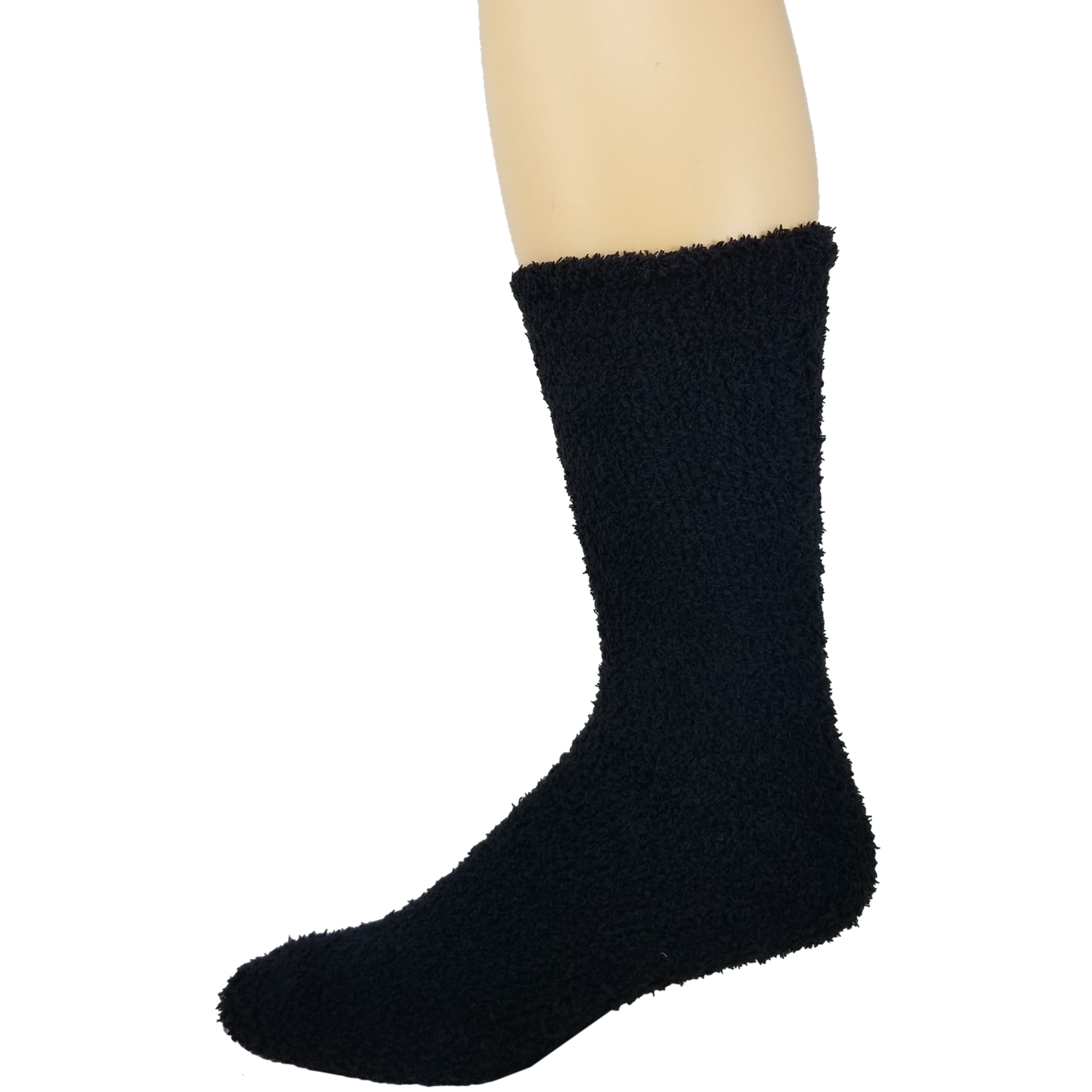 Warm Fuzzy Socks Ultra Soft Mens 3pack Black By Debra Weitzner