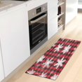 thumbnail image 6 of GZHJMY Snowflake Buffalo Plaid Area Rug, Anti Fatigue Large Floor Mat, Soft Washable Plush Carpet with Non-Slip Rubber Back for Entryway, Bedroom, Sink, Kitchen, Bathroom, 39 x 20 Inch Carpet Runner, 6 of 7