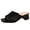 Black, variant on Abomasnow Sandals for Women Square Open Toe Chunky Heeled Mules Block Low Heel Slip On Slides