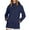 Navy, variant on Rain Jacket Women Water_proof Lightweight Packable Raincoat Windbreaker Outdoor Hooded Travel Jacket Outerwear Solid Tops With Pockets (Khaki,2XL)