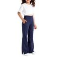 thumbnail image 4 of Ultrave Girls High Waist Yoga Pant Slim Hem Slit Workout Pants Solid Stretch Casual Trousers for 6-15Y, 4 of 8