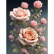 thumbnail image 5 of Pintura de diamante 5D DIY, kit de rosa con cuentas cuadradas completas, decoración del hogar, 30x40cm, rosa, 5 of 9