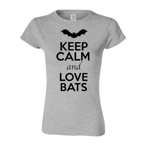 Junior Keep Calm And Love Bats Animal Lover T-Shirt Tee