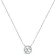 thumbnail image 2 of .925 Sterling Silver 1/10 Cttw Round-Cut Diamond Bezel 18" Pendant Necklace (J-K Color, I1-I2 Clarity), 2 of 6