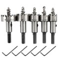 thumbnail image 1 of EeaseMX Juego de 5 brocas HSS para agujeros, cortador de dientes para madera, aleación de metal, acero inoxidable, herramienta para trabajar la madera y el metal., 1 of 8