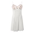 thumbnail image 4 of Fvwitlyh Valentines Pyjamas Femmes Dentelle Légère Blouse Transparente Buste Jupe Blanche, L, 4 of 5