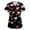 01-Black, variant on Uniform Scrubs For Women,Women's V-Neck Valentine's Day Print Short-Sleeve Pocket Side-Slit Nursing Scrub Top - Purple Pink - XXL