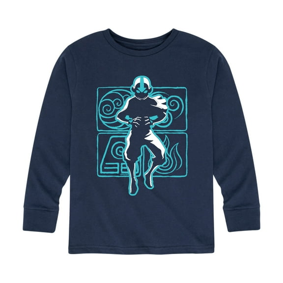 Avatar - The Last Airbender - Aang Airbending - Youth Long Sleeve Graphic T-Shirt