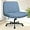 Blue, variant on HYJY Criss Cross Chair with Wheels Fabric Comfy Cross Legged Computer Desk Chair Armless Swivel Height Adjustable Task Wide Seat for Home Office Bedroom Vanity (Blue)