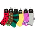 thumbnail image 2 of Sakkas Super Soft Anti-Slip Fuzzy Ankle Socks Value Assorted 6-Pack - 16801-pack9 - 9-11, 2 of 2