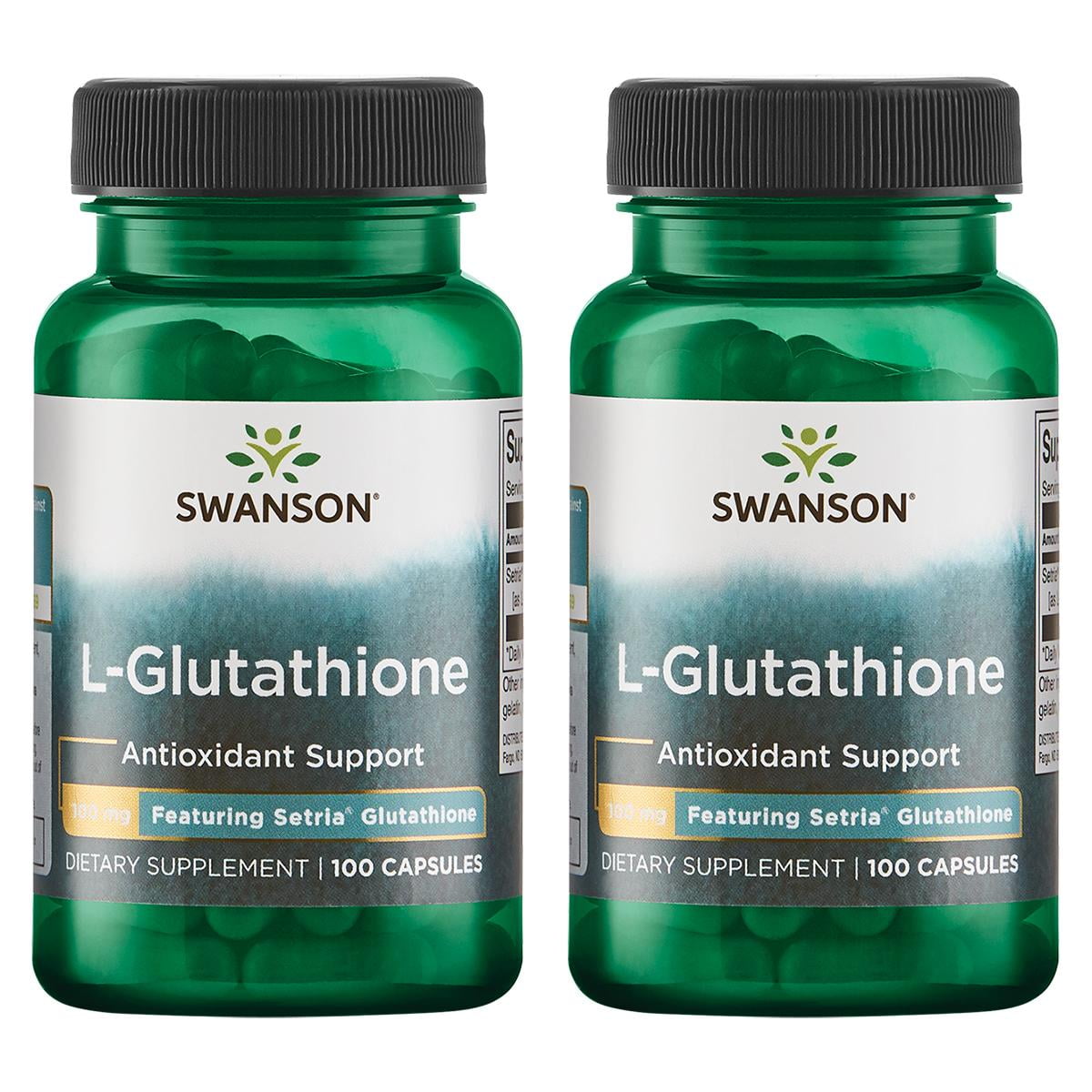 Swanson LGlutathione Featuring Setria Glutathione 100 mg 100 Caps 2 Pack