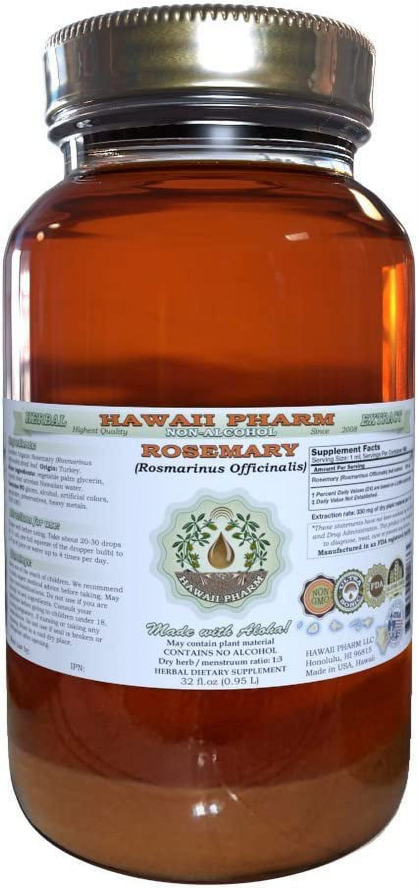 Rosemary AlcoholFree Liquid Extract, Organic Rosemary (Rosmarinus
