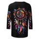 thumbnail image 4 of Xuyuer Carnival Style Print T-Shirt - Women's Fashion Loose Round Neck 3/4 Sleeve Top for Daily Wear, Festival Themed Outfits, Playful Seasonal Style & Streetwear Statement Piece, 4 of 5