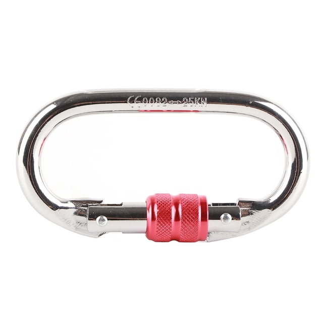 Mousqueton à Vis en Forme de O 25KN CC 0082 Outil d'Escalade Extérieur Rouge