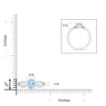 thumbnail image 4 of 1 Carats Prong-Set Solitaire Aquamarine Split Shank Ring in Silver (8x6mm Aquamarine) - SR0175AQ-SL-AAA-8x6-10.5, 4 of 8