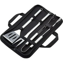 4-Piece Stainless Steel Barbeque Grilling Tool Set with Carry Bag 4-Piece