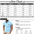 thumbnail image 3 of Men's Golf Shirt Casual Sports V Neck Ribbed Collar Short Sleeve Fashion Casual Solid Color Plain Spring & Summer Regular FitM, 3 of 5