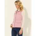 thumbnail image 3 of Chaleco sin mangas Allegra K Utility Anorak Rosa S, 3 of 5