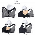 thumbnail image 4 of BIMEI Women's Mastectomy Zip Front Sports Bra Plus Size Yoga Wireless Post-Surgery Bra Gray M, 4 of 5
