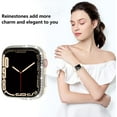 thumbnail image 5 of 2 Pack Bling Case with Tempered Glass Screen Protector for Apple Watch Series 8 & Series 7 41mm, All Round Full Protection Hard PC Cover Bumper for iWatch 8 7 Accessories,Clear+Clear, 5 of 5
