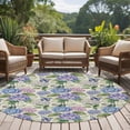 thumbnail image 4 of Round Rug 6Ft Washable Non-Slip, Purple Hydrangea Circle Area Rugs for Living Room Bedroom, Spring Floral Elegant Pastoral Watercolor Indoor Floor Mats Carpet Runner for Home Decor Aesthetic, 4 of 8