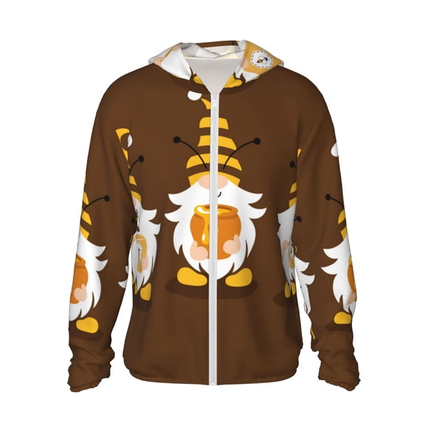 Balery Gnomes With Honey Sudadera ligera de manga larga con capucha y protección solar UPF 50+ para hombre y mujer, ideal para pesca y running-3X-Large