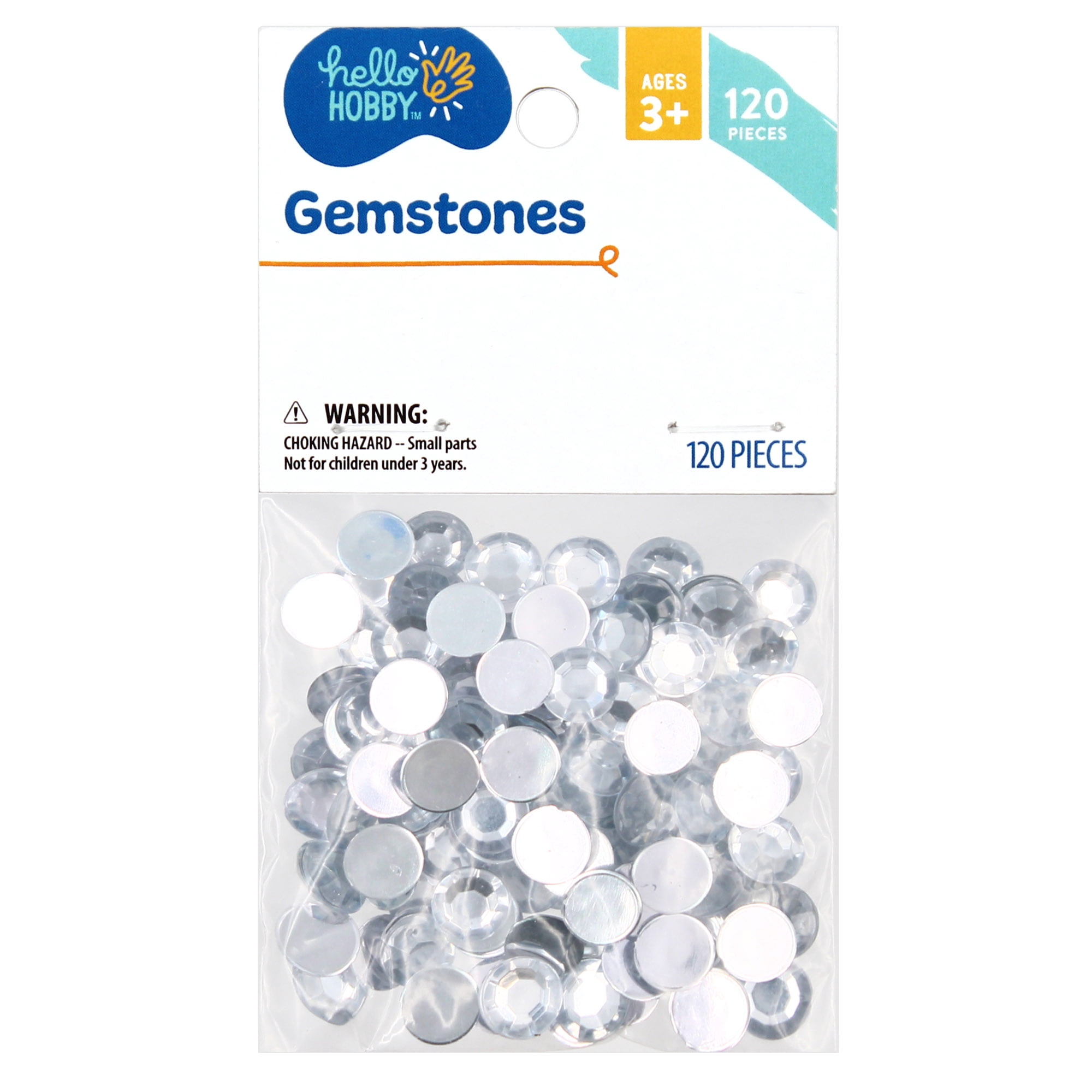 Hello Hobby 9mm Round Flatback Clear Rhinestones, Loose Gemstones for Unisex Kids & Adults, 720 Count