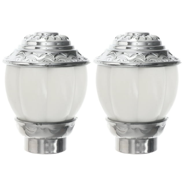 PTOOTP 2 piezas de 28 mm de diámetro interior para barra de cortina de ventana, diseño de calabaza, remates para barra de cortina, aptos para el hogar y la oficina (blancos)