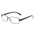 thumbnail image 3 of Newbee Fashion-High Quality Classic Full Frame Rectangular Reading Glasses Metal Frame for Men Women Reading Glasses with Case, 3 of 4