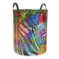 thumbnail image 2 of Laundry Basket Organizer Collapsible -Zebra Animal Impressionism Dirty Clothes Hamper for Bathroom Kids Girls Boys Laundry Hamper Small, 2 of 8