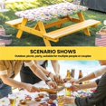 thumbnail image 6 of Spring Floral Table Cloths for 5 Foot Rectangle Tables, Butterflies Botanical Farmhouse Patio Waterproof Elastic Fitted Tablecloths, Washable Rectangular Table Cover for Camping, 6 of 8