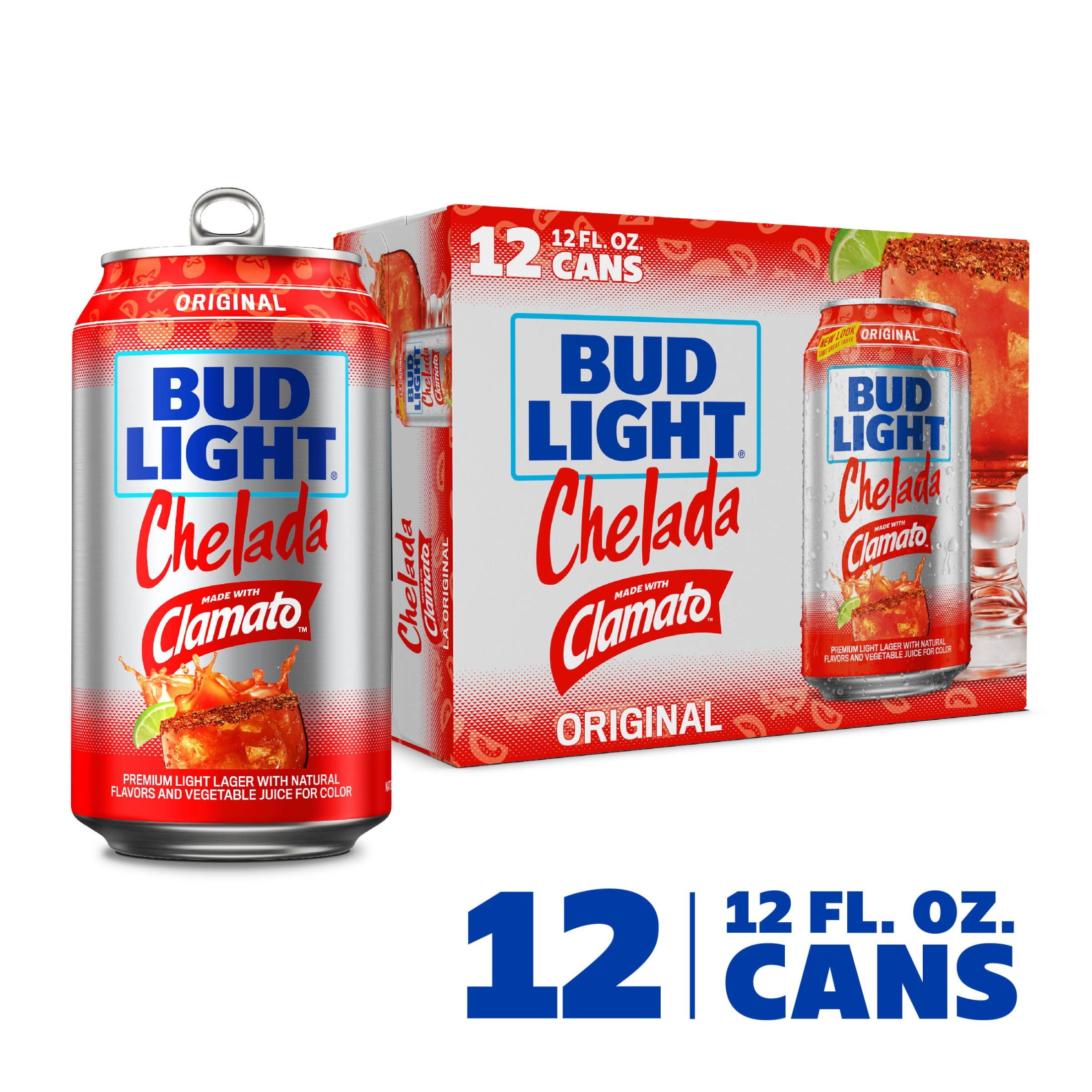 Bud Light Original American Chelada Beer 12 pack 12 fl oz Aluminum Cans 4.2% ABV