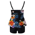 thumbnail image 4 of Outfmvch Tankini Swimsuits for Women Womens Swimsuits Two Piece Swimsuit for Women Womens Tankini Bathing Suits Bathing Suit for Women Two Piece Swimsuit for with Straps Orange S, 4 of 5
