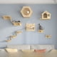 thumbnail image 4 of Marco de escalada para gatos montado en la pared Plataforma de salto para gatos de madera maciza montada en la pared Tabla para rascar para gatos Plataforma de salto para gatos Nido de pared Poste, 4 of 4