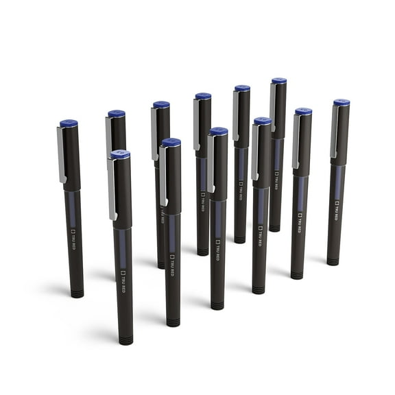 TRU RED Rollerball Pens Fine Point Blue Dozen/Pack TR57325