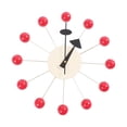 thumbnail image 4 of Elodie Round Ball Wall Clock Quiet Mid Century for Living Room Kitchen Decor Clocks Red Ball, 4 of 8