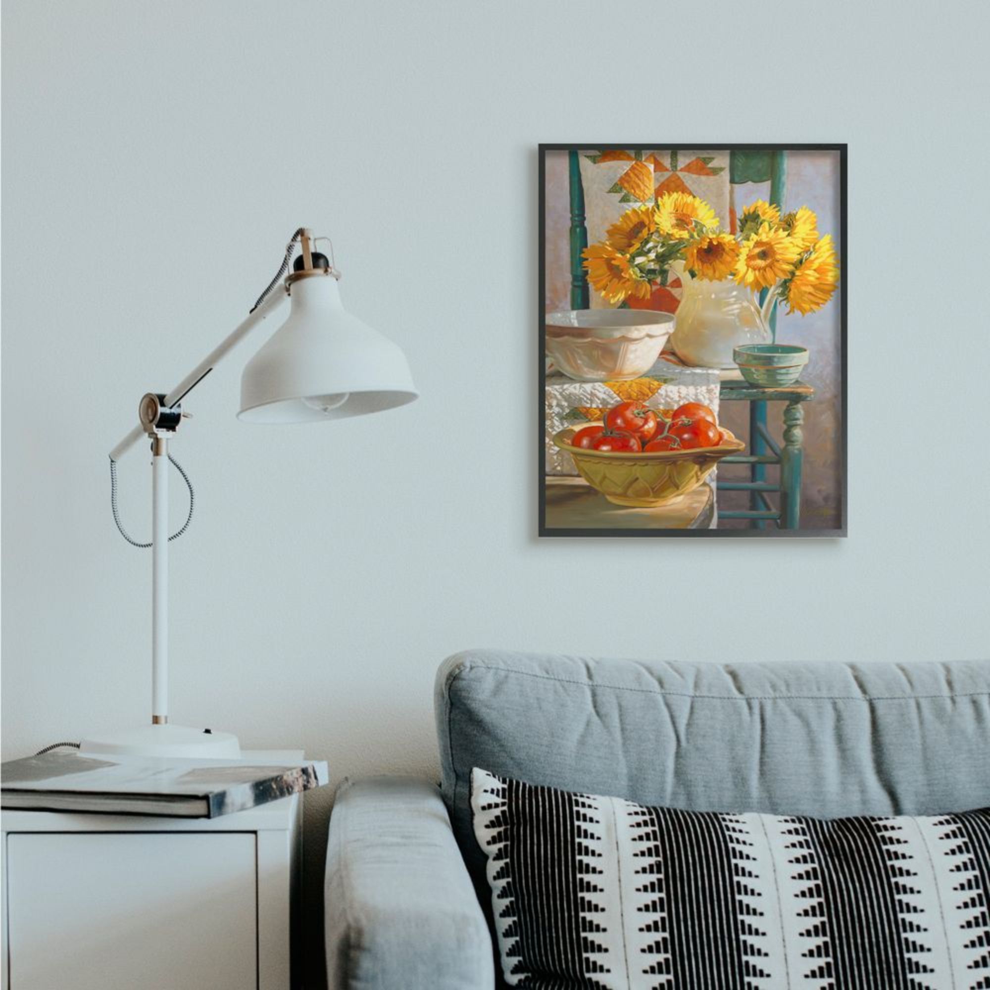 Stupell Industries Autumn Sunflower Harvest Country Chair Still Life Design by Heide Presse