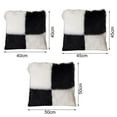 thumbnail image 6 of Ludlz Throw Pillow Case Comfortable with Pillow Inner Hidden Zipper Long Plush Splicing Pillow Cover for Dormitory, 6 of 8